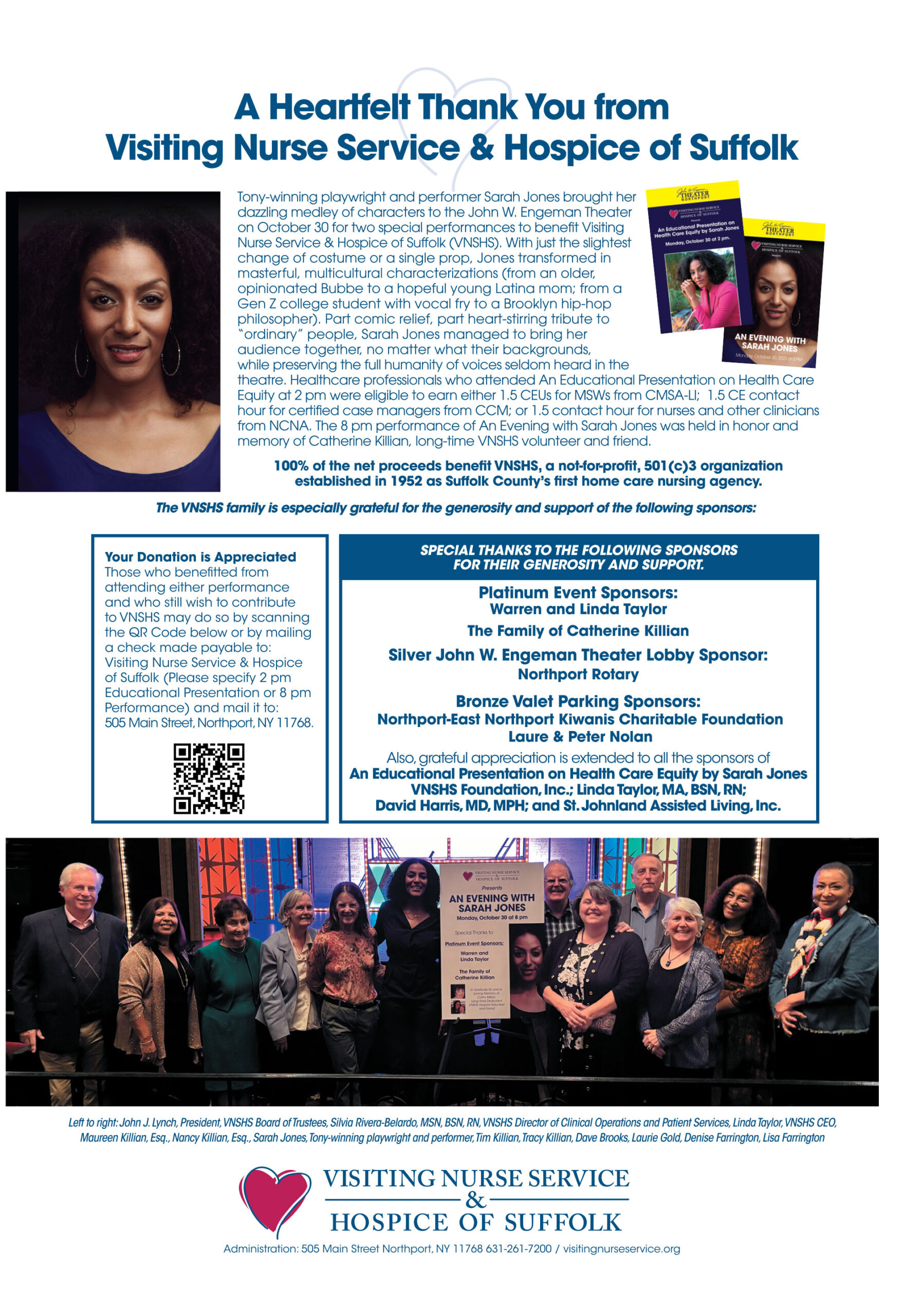 A Heartfelt Thank You from Visiting Nurse Service & Hospice of Suffolk